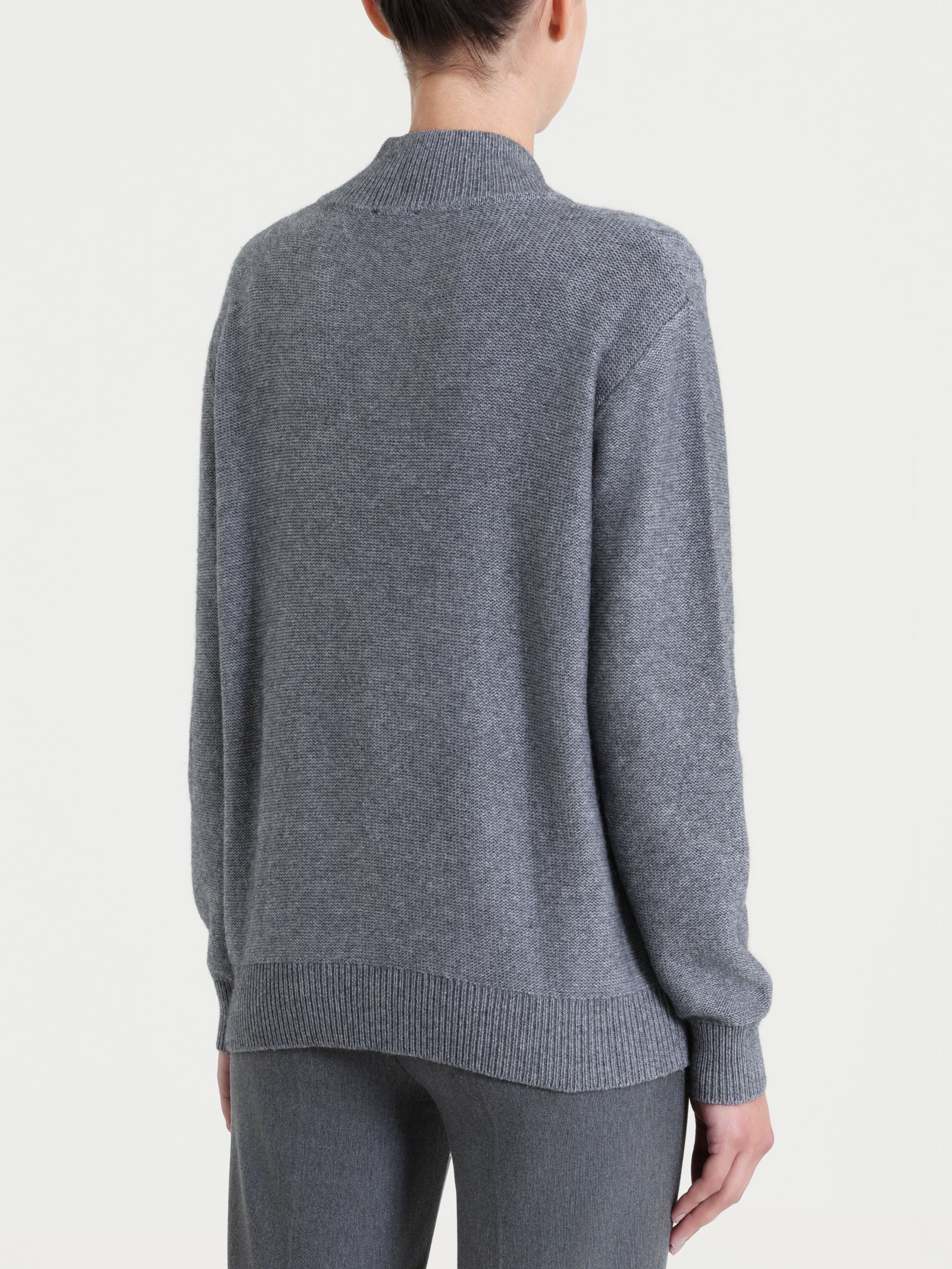 Maglia con scollo a V e trecce alternate in Natural Soft Neri Donna - Ragno