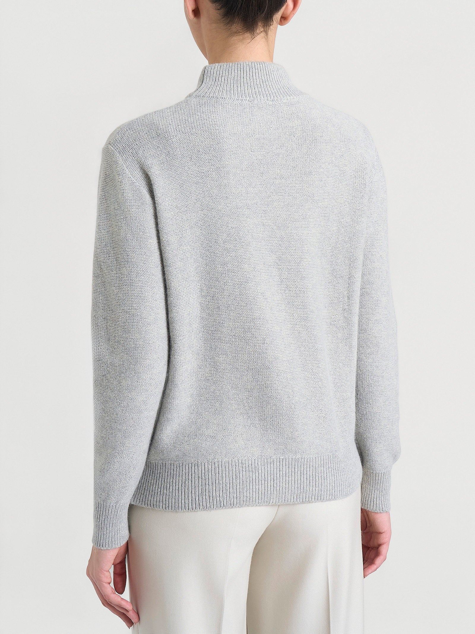 Lupetto con trecce alternate in Natural Soft Neri Donna - Ragno