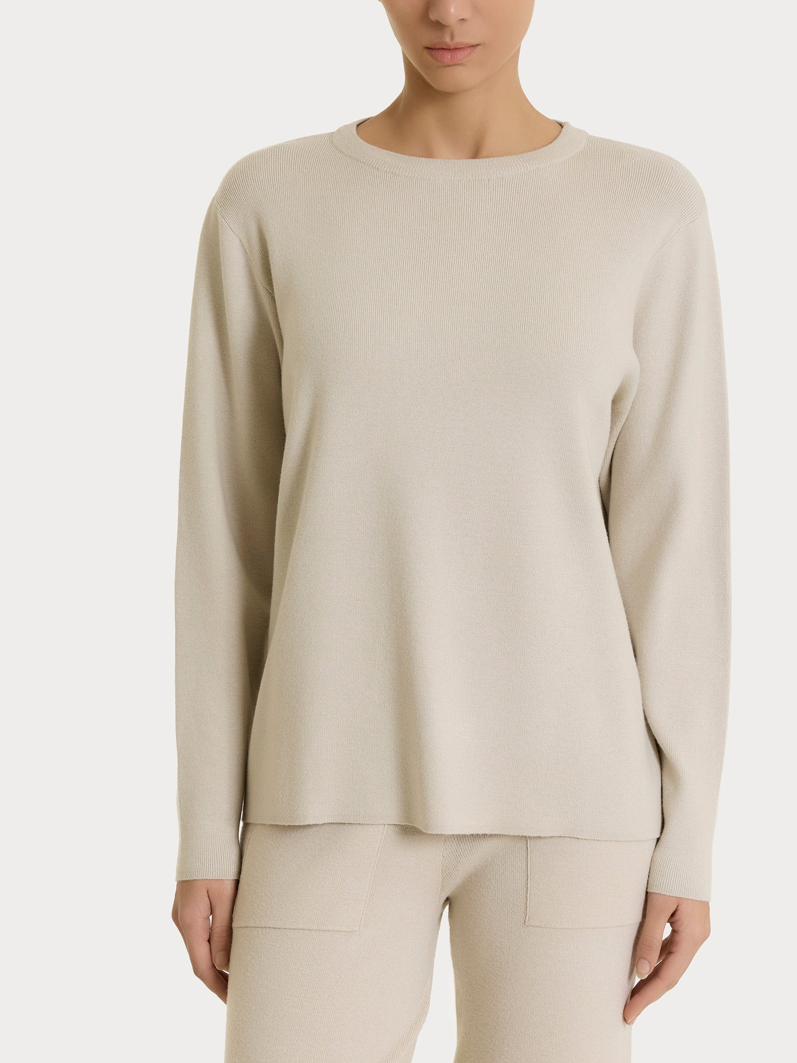 Maglia girocollo in Super Soft Bianchi Donna - Ragno