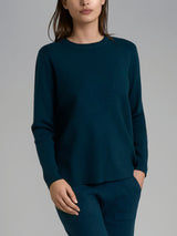 Maglia girocollo in Super Soft Blu Donna - Ragno