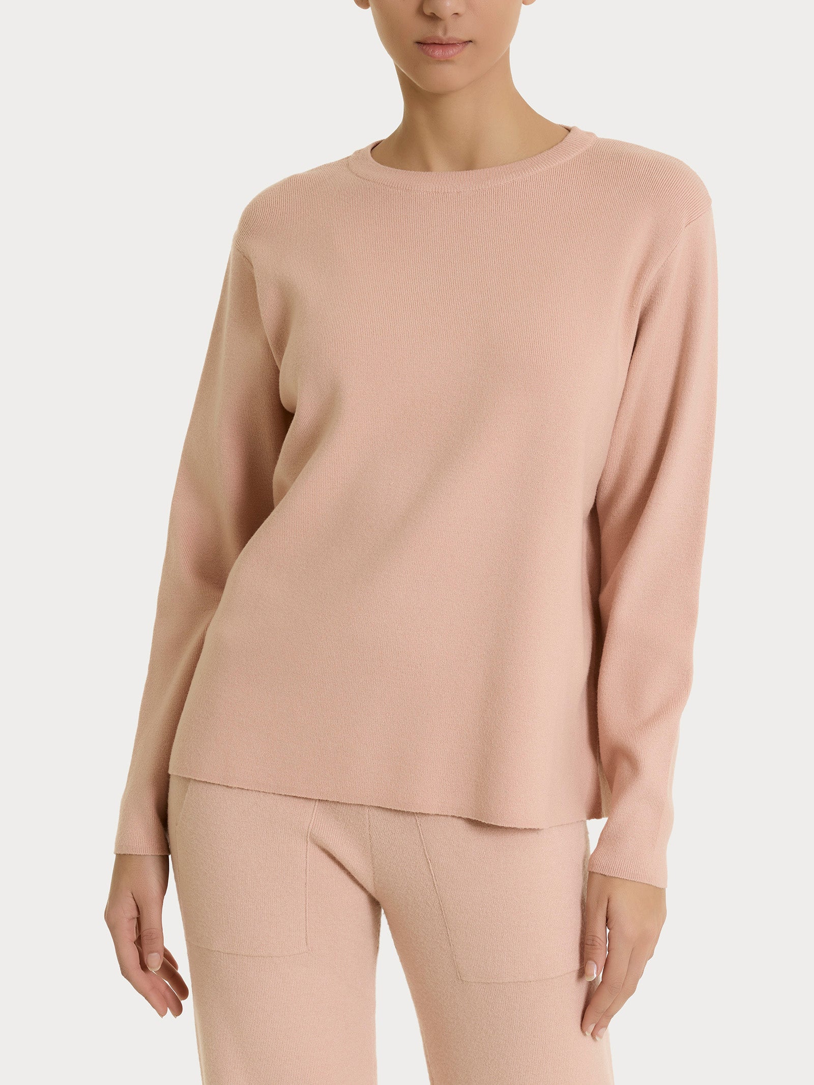 Maglia girocollo in Super Soft Rosa Donna - Ragno