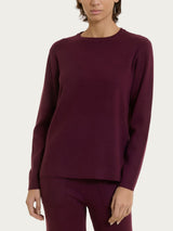 Maglia girocollo in Super Soft Viola Donna - Ragno