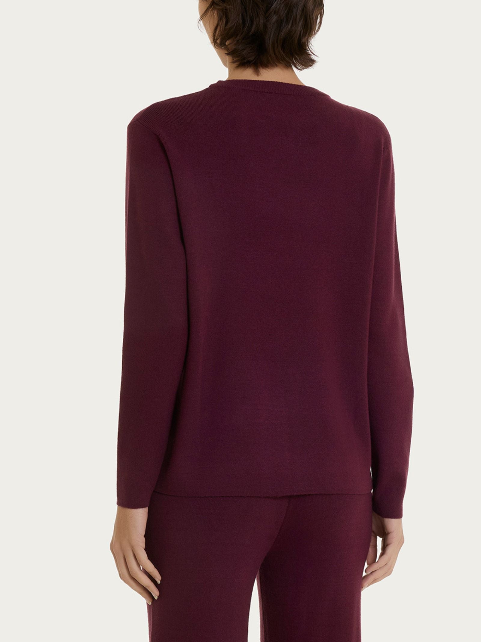 Maglia girocollo in Super Soft Viola Donna - Ragno