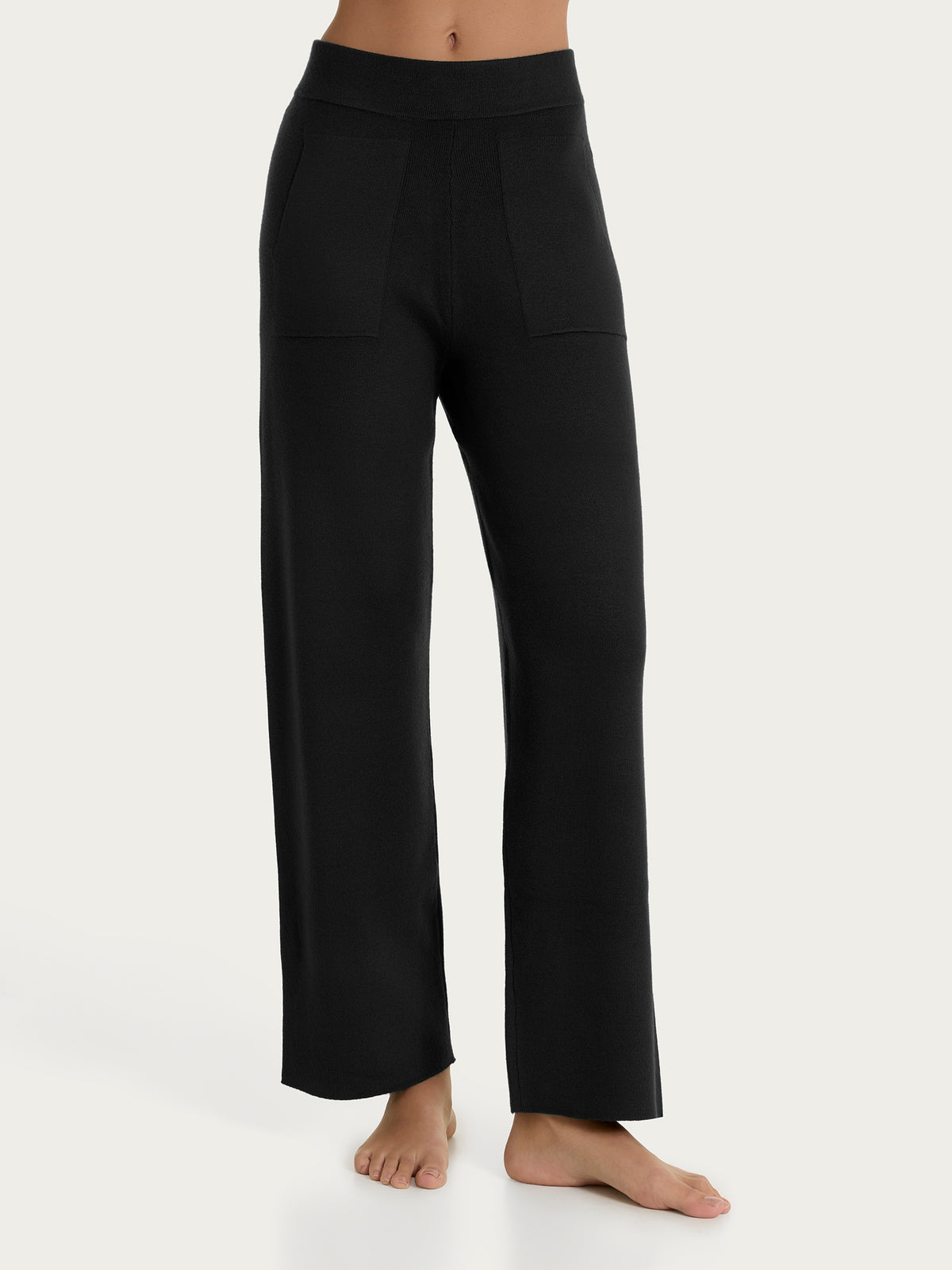 Pantalone ampio con tasche in Super Soft Neri Donna - Ragno
