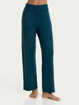 Pantalone ampio con tasche in Super Soft Blu Donna - Ragno