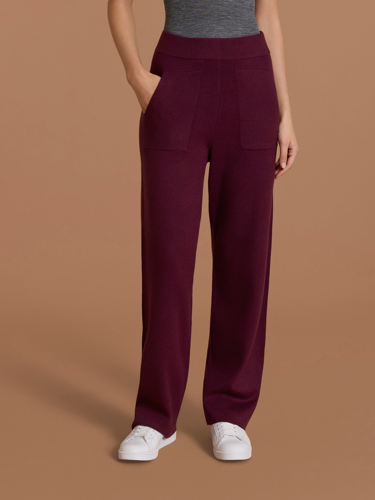 Pantalone ampio con tasche in Super Soft Viola Donna - Ragno