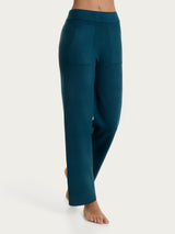 Pantalone dritto con tasche in Super Soft Blu Donna - Ragno