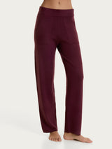 Pantalone dritto con tasche in Super Soft Viola Donna - Ragno