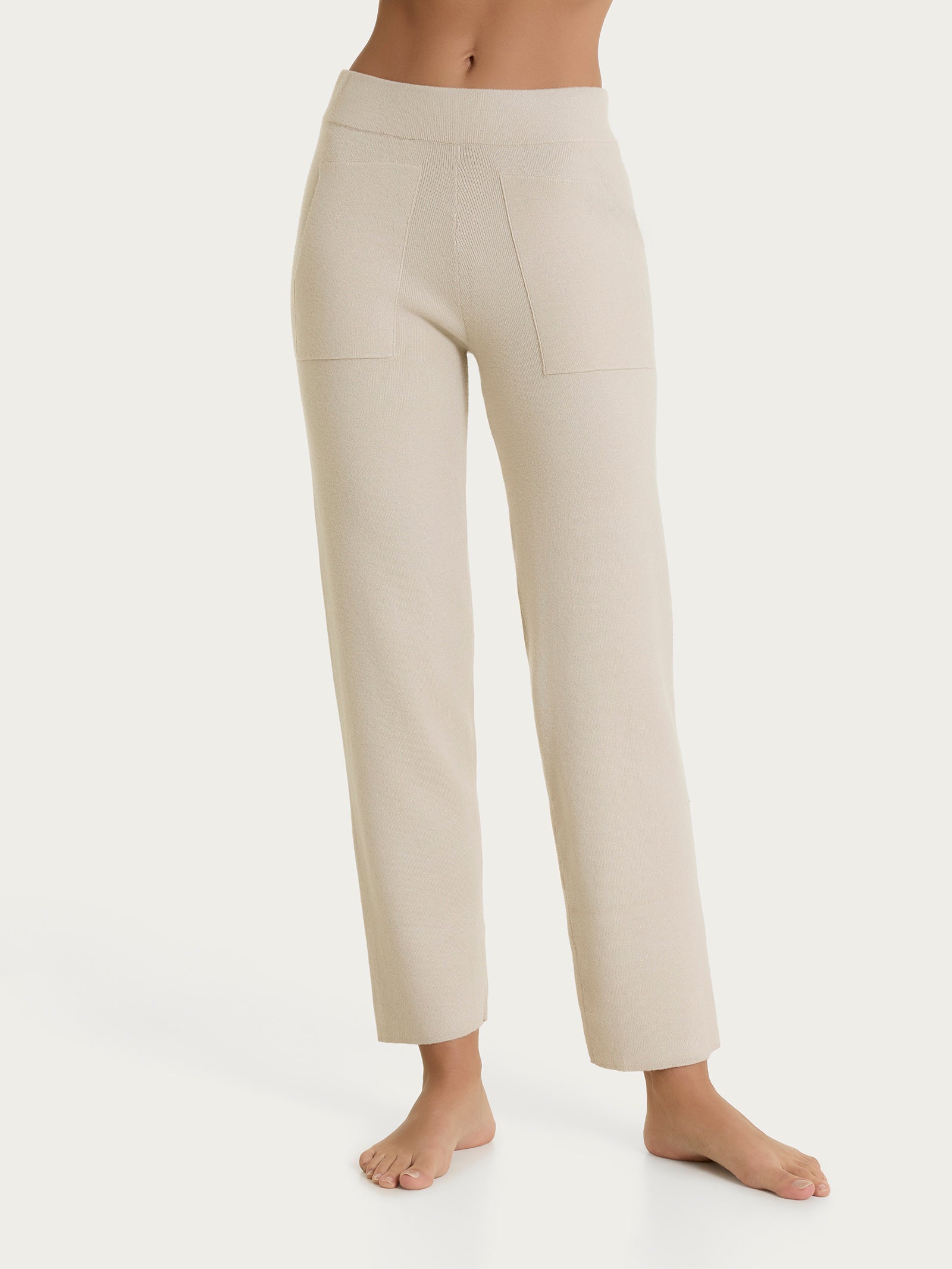 Pantalone a sigaretta con tasche in Super Soft Bianchi Donna - Ragno