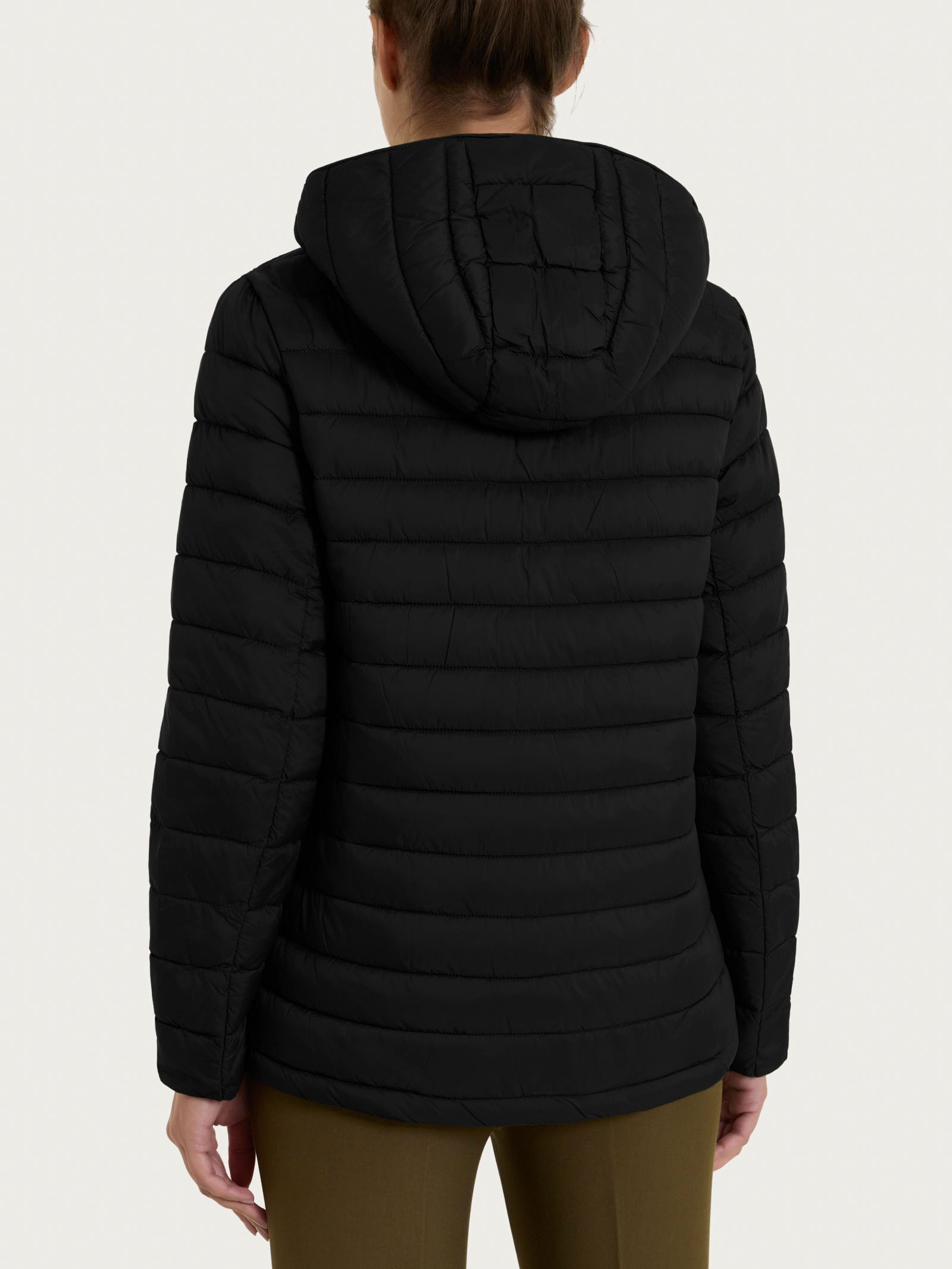 Piumino con cappuccio in Vegan Down  Neri Donna - Ragno