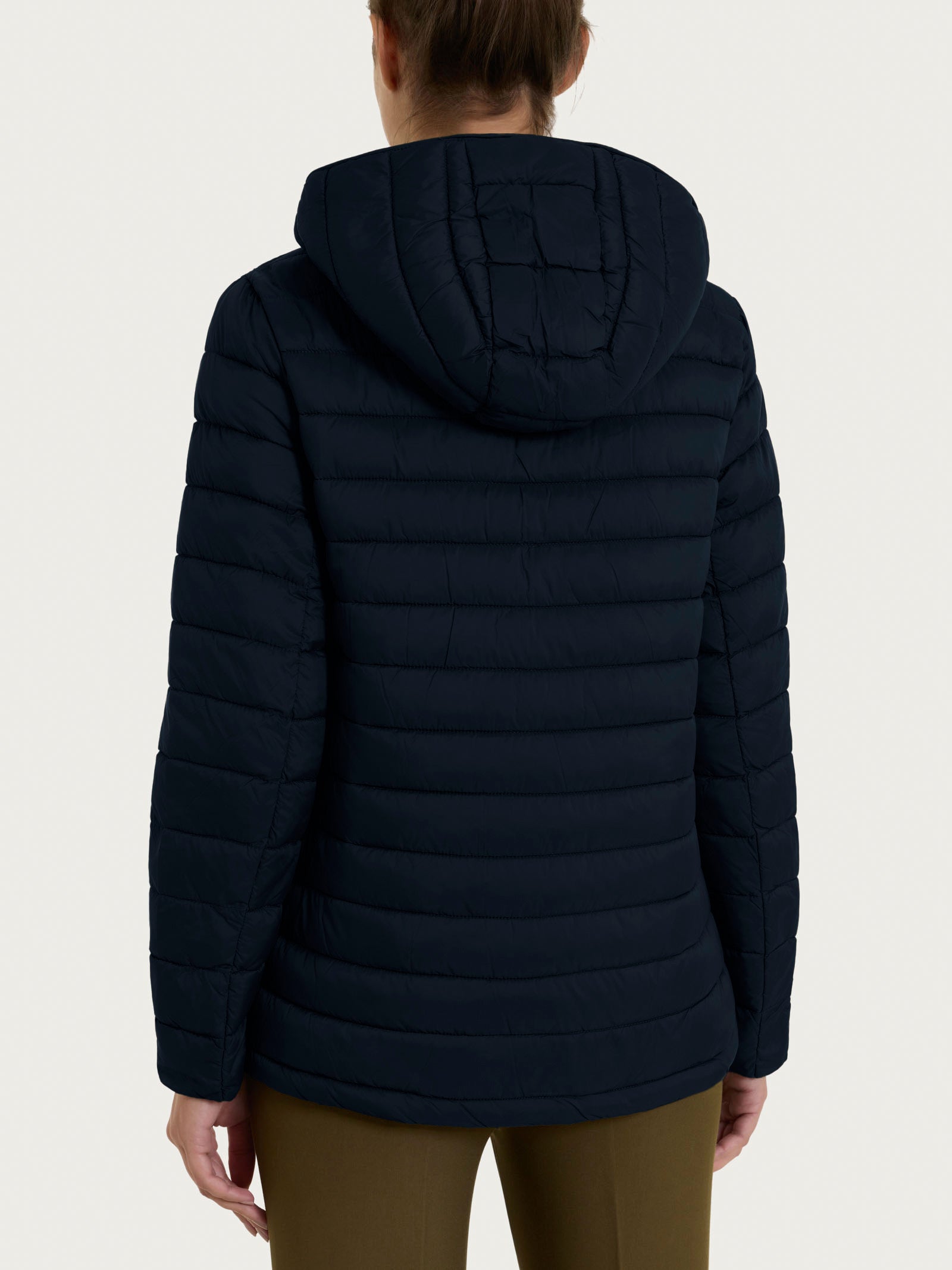 Piumino con cappuccio in Vegan Down  Blu Donna - Ragno