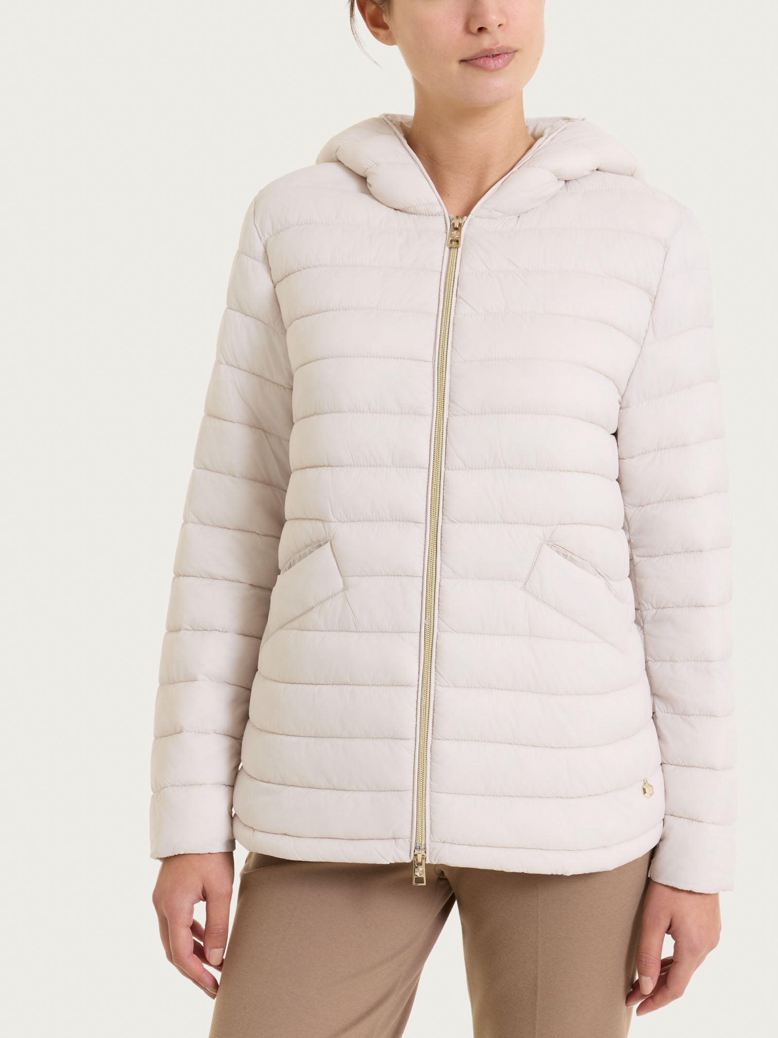 Piumino con cappuccio in Vegan Down  Bianchi Donna - Ragno