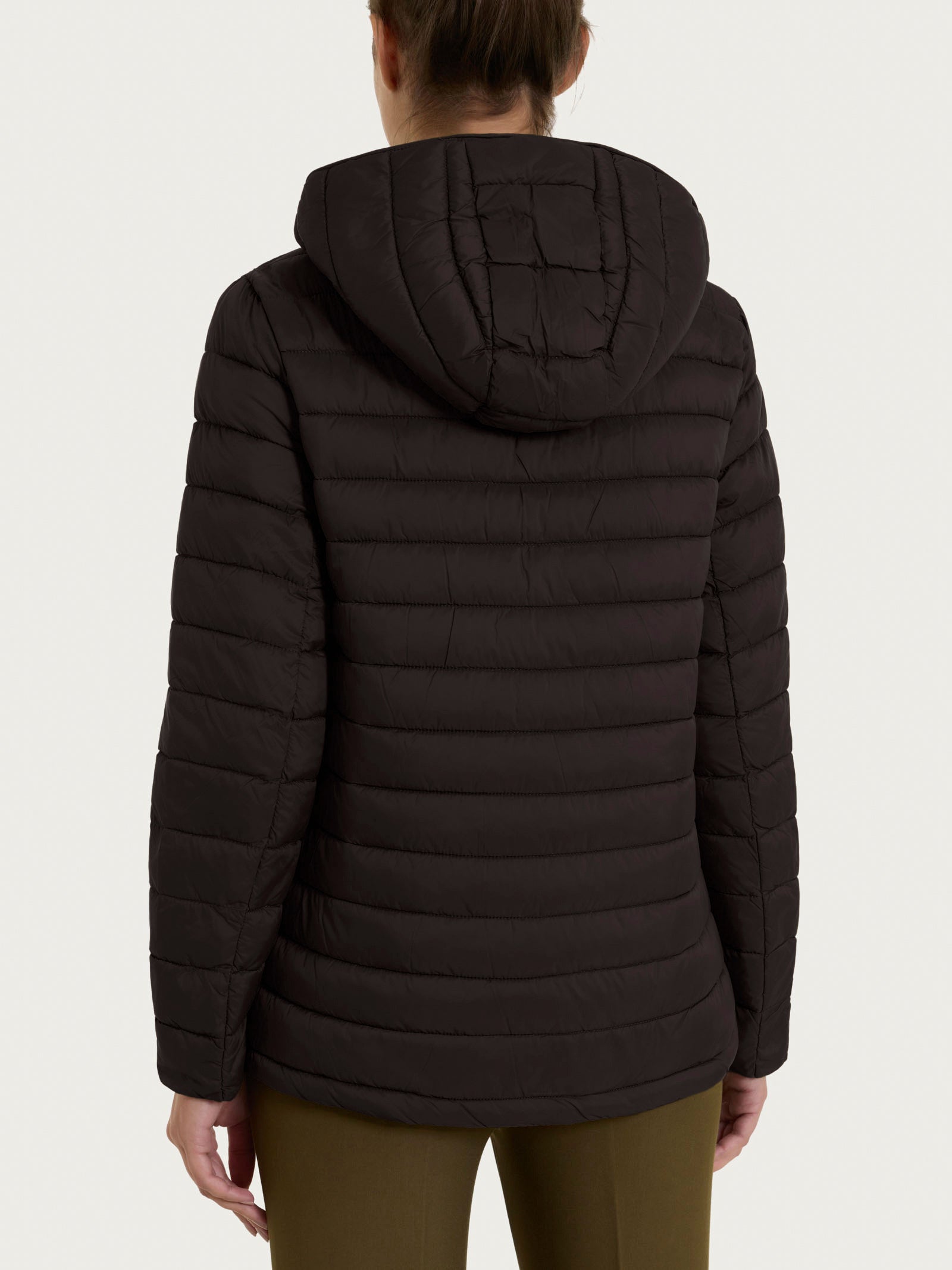 Piumino con cappuccio in Vegan Down  Marroni Donna - Ragno