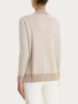 Cardigan corto con fantasia spigata in Super Soft Grigi Donna - Ragno