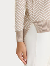 Cardigan corto con fantasia spigata in Super Soft Grigi Donna - Ragno