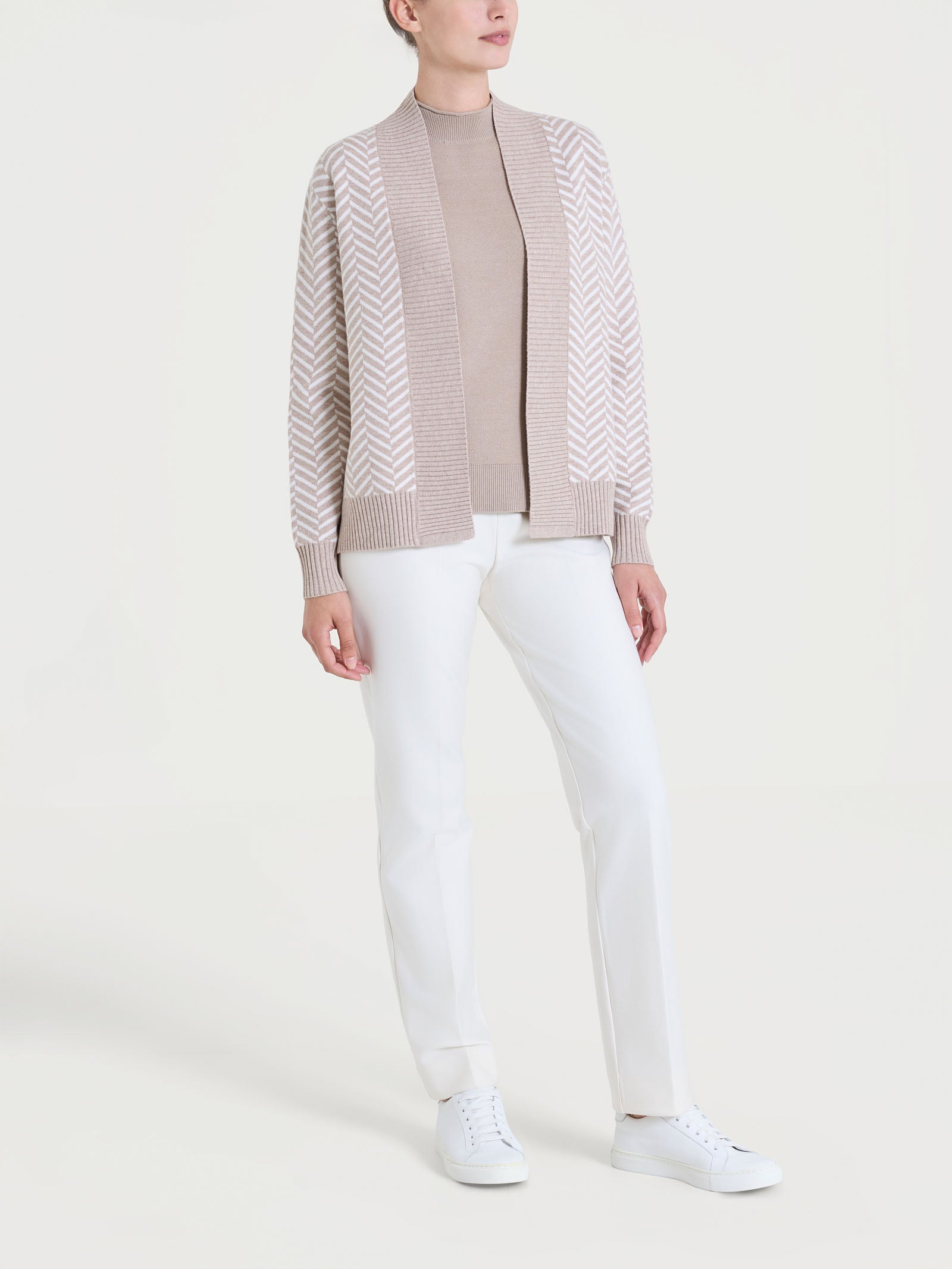 Cardigan Aperto A Coste - Puro Cashmere - Donna | Duca Di San Giusto - Foto 9