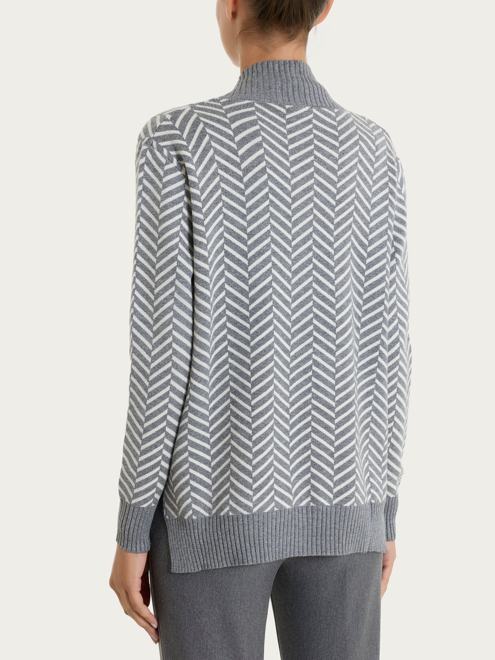 Cardigan aperto con fantasia spigata in Super Soft Neri Donna - Ragno