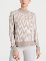 Lupetto con fantasia spigata in Super Soft Grigi Donna - Ragno