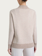 Lupetto con fantasia spigata in Super Soft Grigi Donna - Ragno