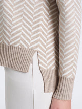 Lupetto con fantasia spigata in Super Soft Grigi Donna - Ragno
