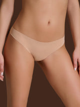 Slip con taglio vivo in Microfibra Compact Marroni Donna - Ragno