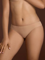 Slip brasiliano con taglio vivo in Microfibra Compact Marroni Donna - Ragno