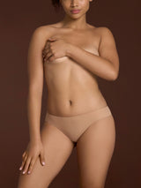 Slip brasiliano con taglio vivo in Microfibra Compact Neri Donna - Ragno