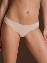 Slip brasiliano con taglio vivo in Microfibra Compact Marroni Donna - Ragno