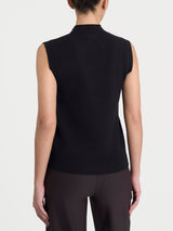 Maglia smanicata in Super Soft Neri Donna - Ragno