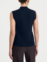 Maglia smanicata in Super Soft Blu Donna - Ragno