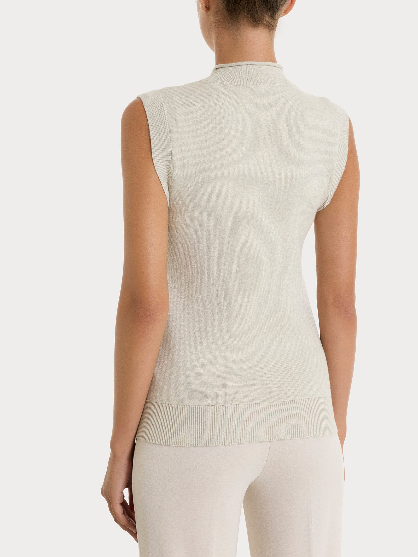 Maglia smanicata in Super Soft Bianchi Donna - Ragno