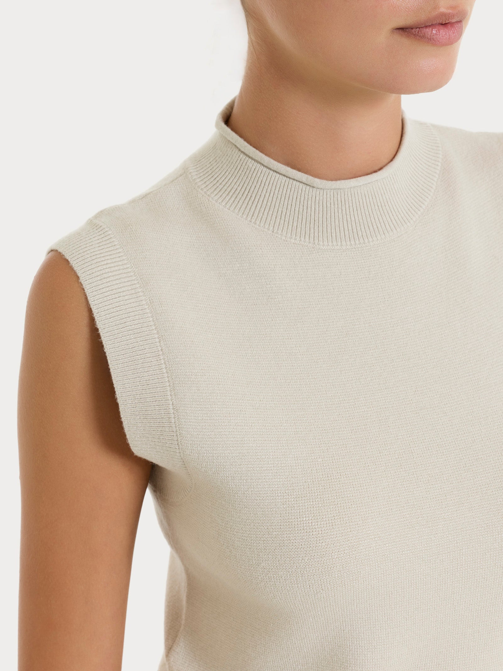 Maglia smanicata in Super Soft Bianchi Donna - Ragno