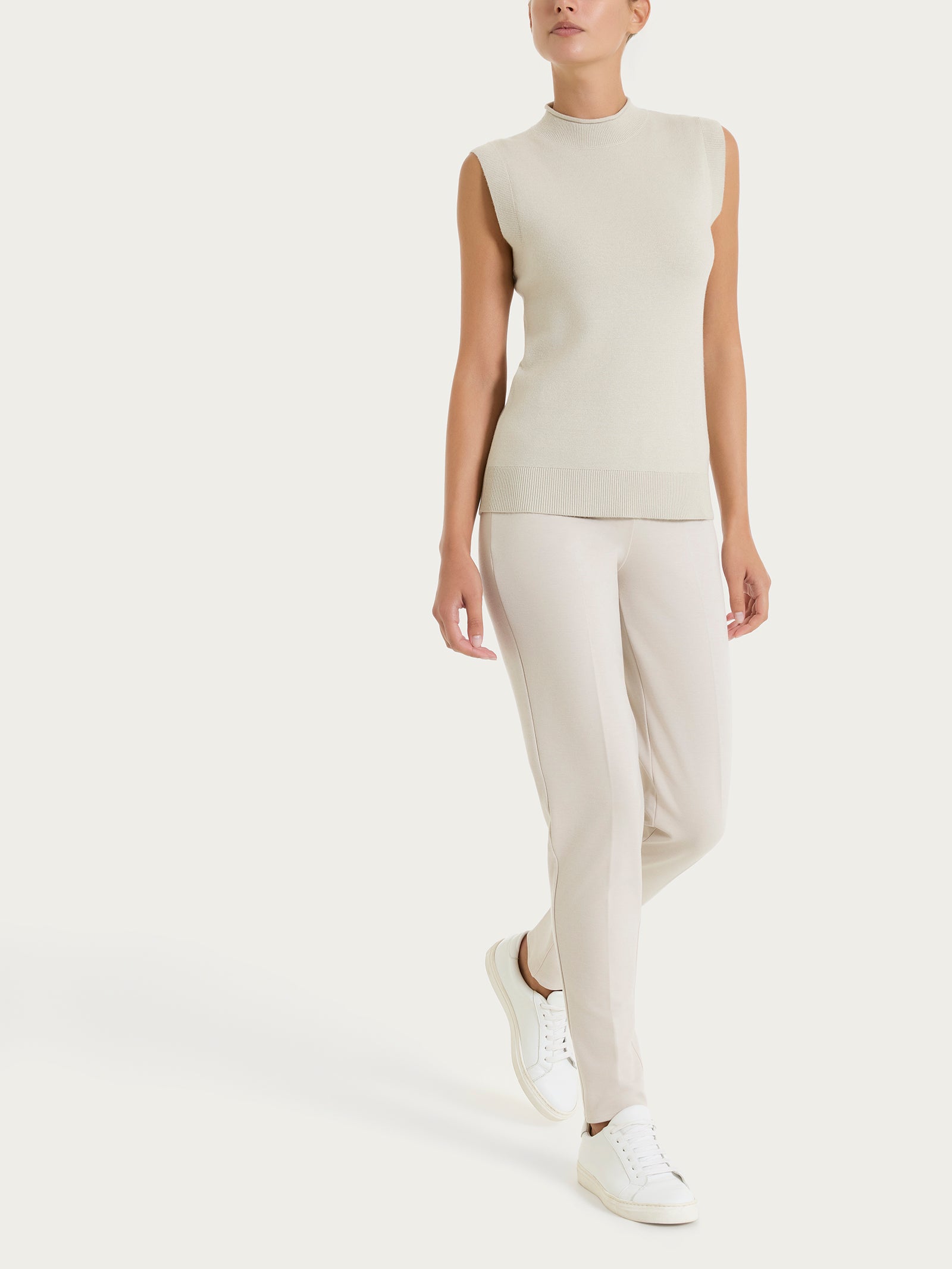 Maglia smanicata in Super Soft Bianchi Donna - Ragno