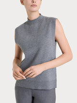 Maglia smanicata in Super Soft Neri Donna - Ragno