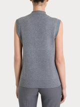 Maglia smanicata in Super Soft Neri Donna - Ragno