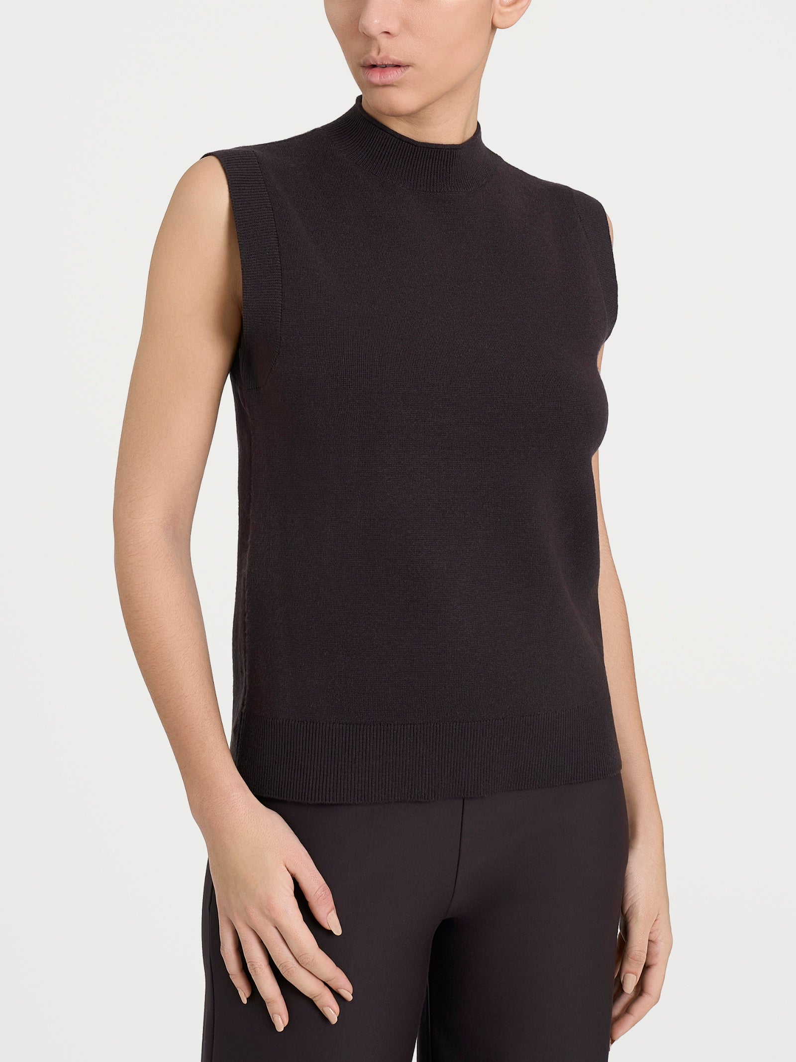 Maglia smanicata in Super Soft Marroni Donna - Ragno