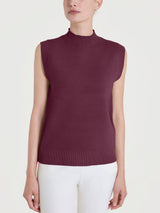 Maglia smanicata in Super Soft Viola Donna - Ragno