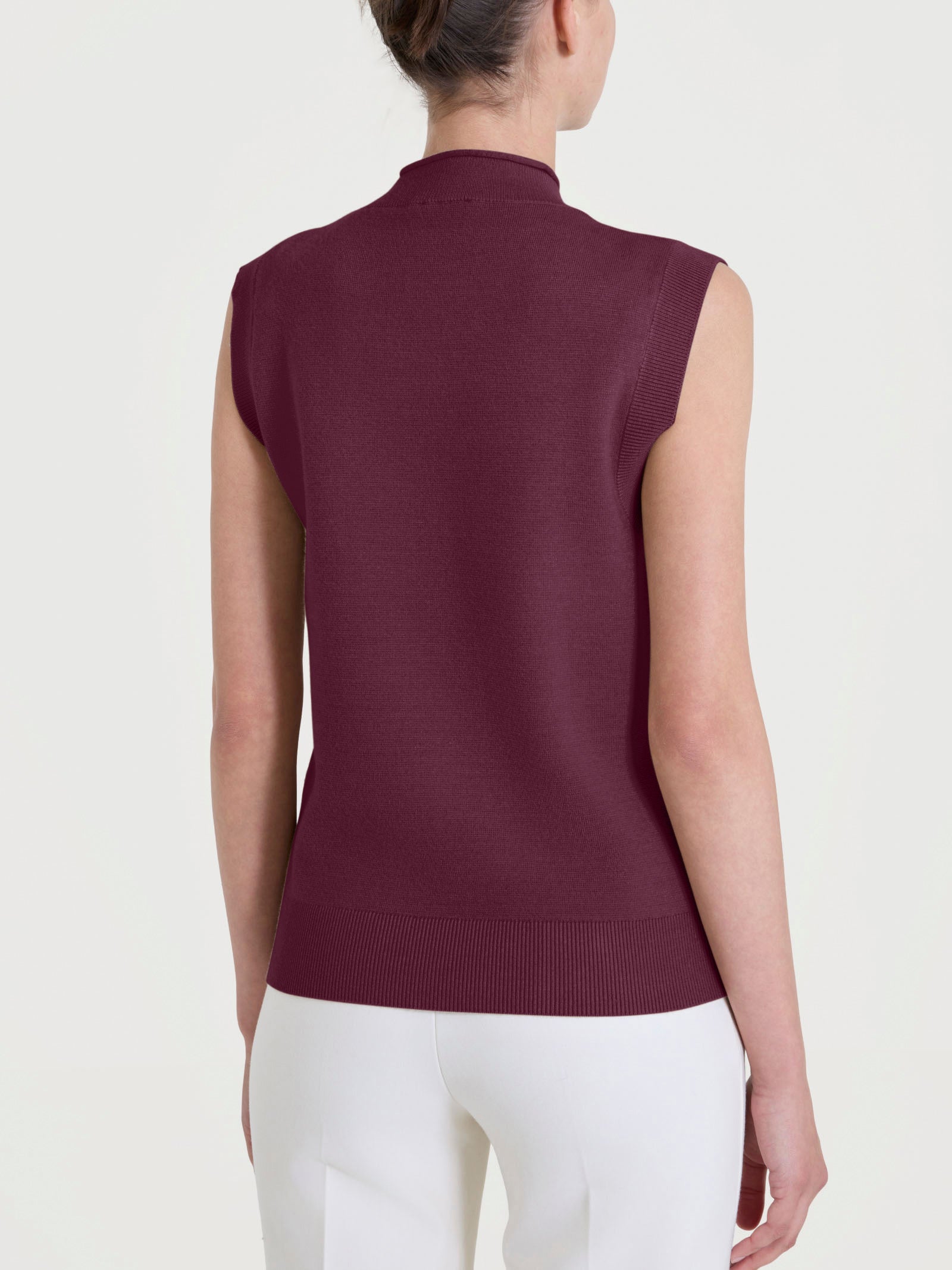Maglia smanicata in Super Soft Viola Donna - Ragno