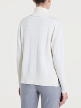 Dolcevita con fantasia check in Super Soft Bianchi Donna - Ragno
