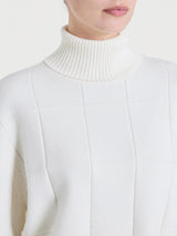 Dolcevita con fantasia check in Super Soft Bianchi Donna - Ragno