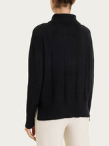 Dolcevita con fantasia check in Super Soft Neri Donna - Ragno