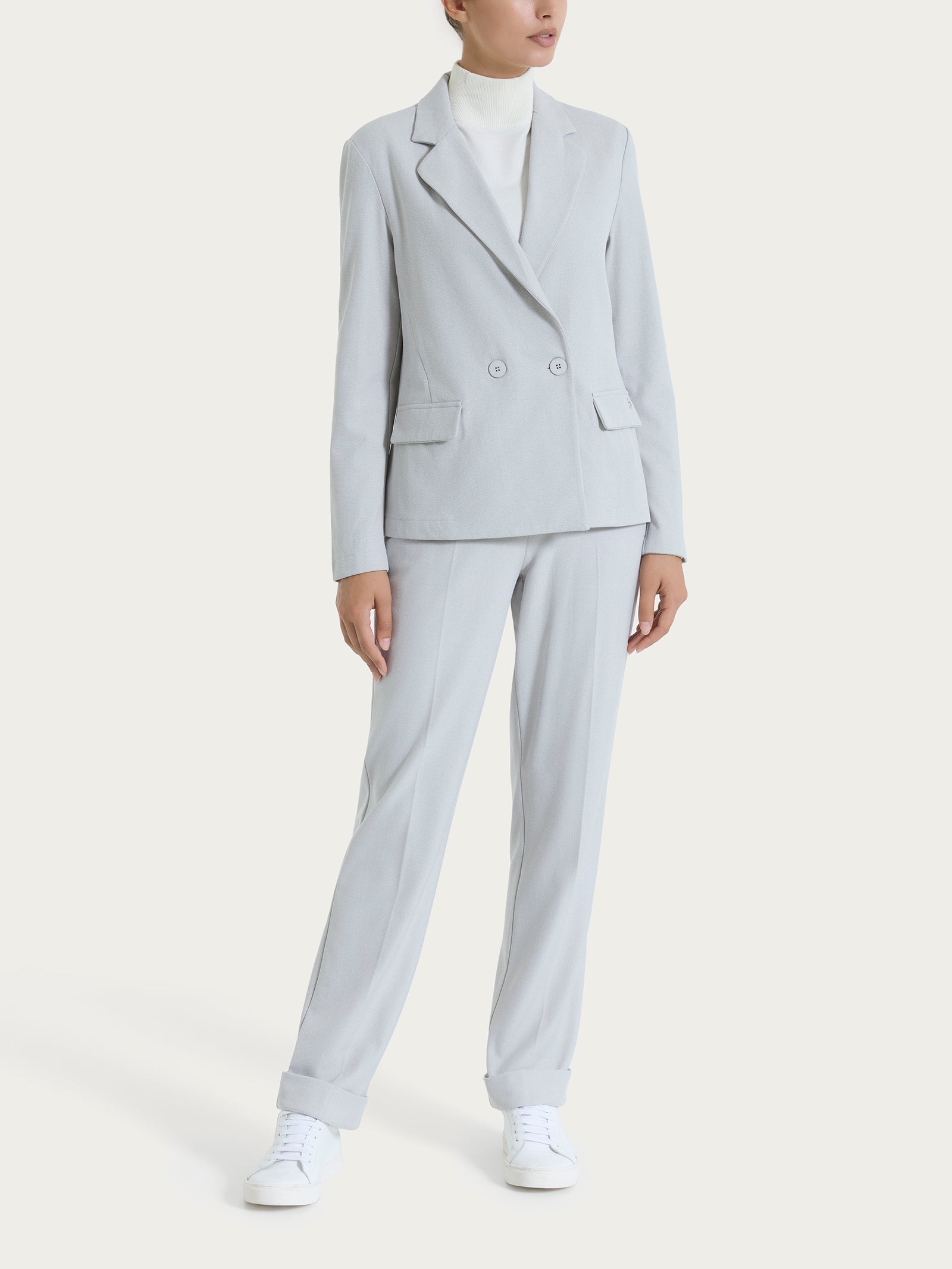 Blazer doppio petto in Flanel Twill Neri Donna - Ragno