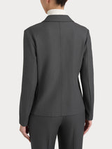 Blazer doppio petto in Flanel Twill Neri Donna - Ragno