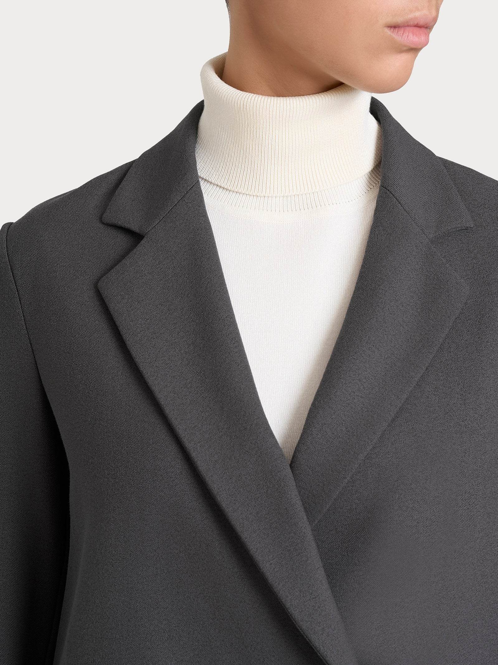 Blazer doppio petto in Flanel Twill Neri Donna - Ragno