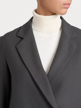Blazer doppio petto in Flanel Twill Neri Donna - Ragno