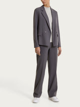 Blazer doppio petto in Flanel Twill Neri Donna - Ragno