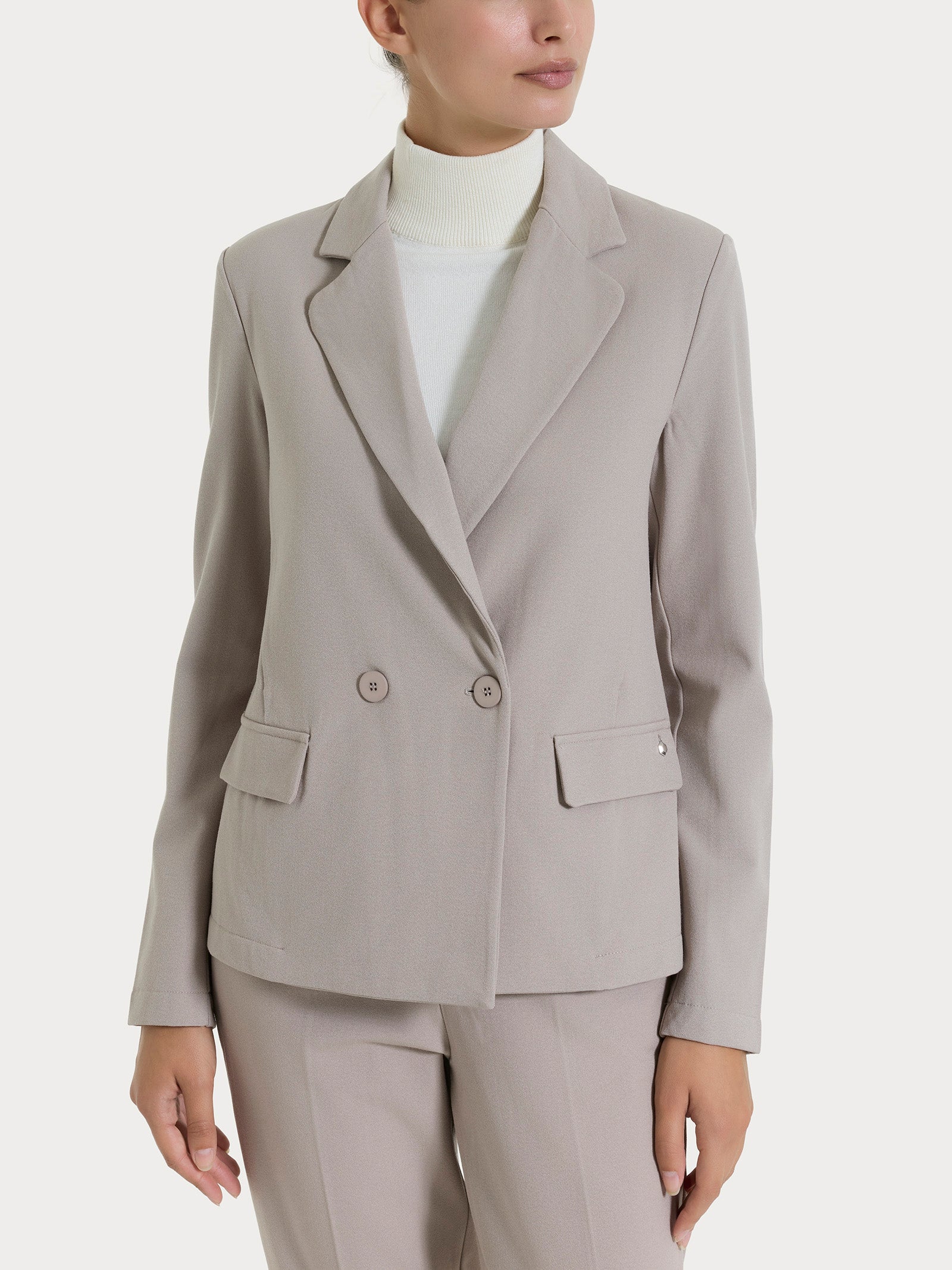 Blazer doppio petto in Flanel Twill Grigi Donna - Ragno