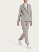 Blazer doppio petto in Flanel Twill Grigi Donna - Ragno