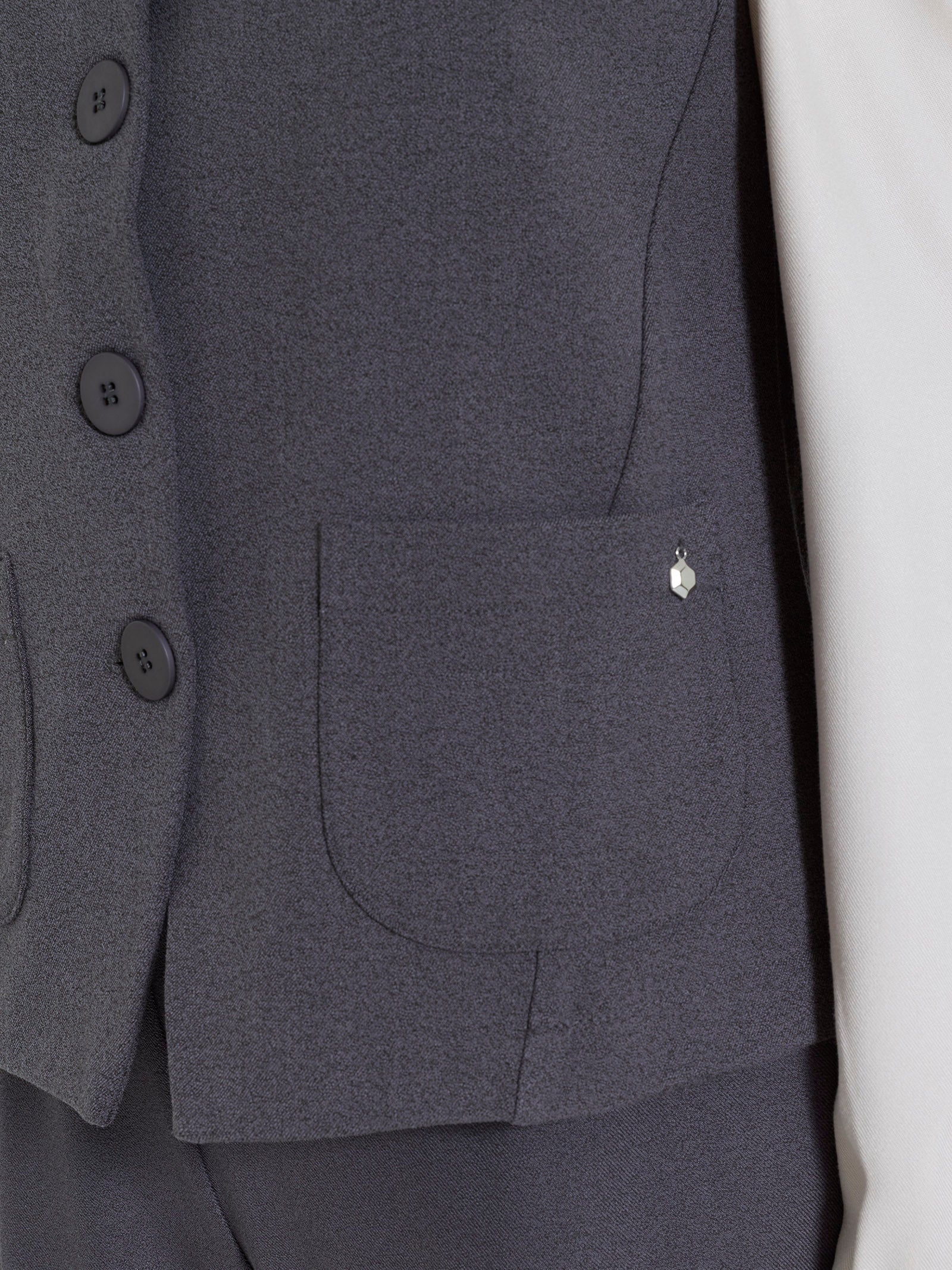 Gilet con quattro bottoni in Flannel Twill Neri Donna - Ragno
