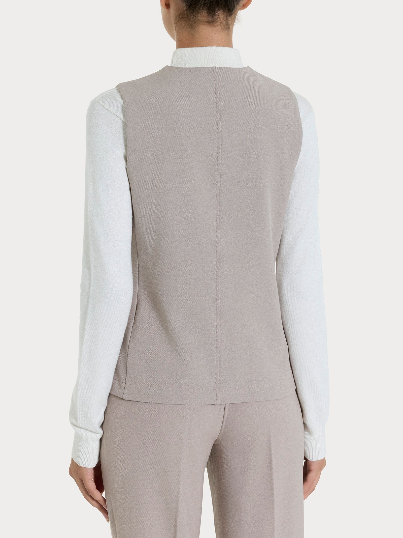 Gilet con quattro bottoni in Flannel Twill Grigi Donna - Ragno
